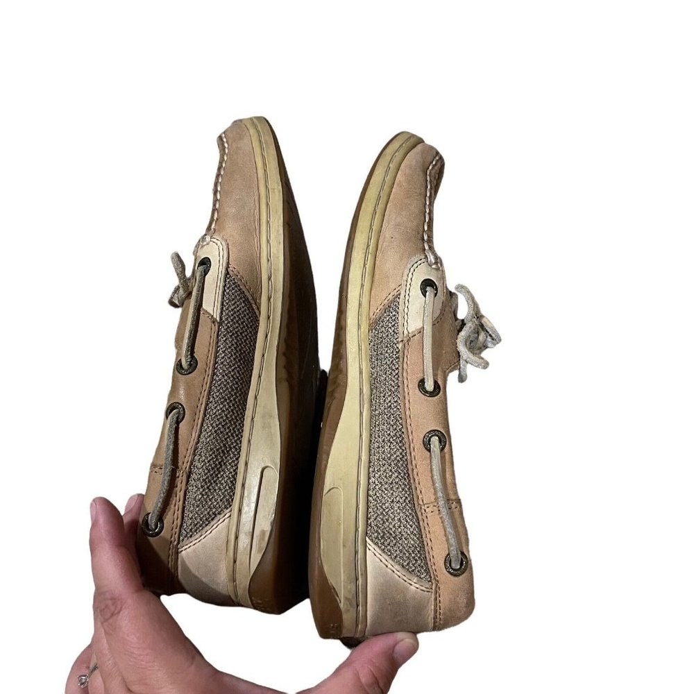 Sperry Top-Sider Women’s Bluefish 2 Eye Linen/Oat Boat Shoes Size 7.5M 9276619 - Picture 11 of 12